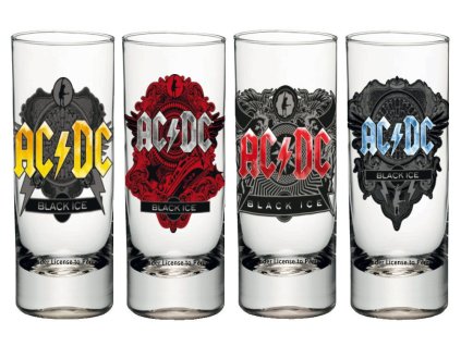 AC/DC Shotglass 4-Pack Black Ice