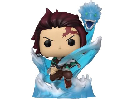 Demon Slayer: Kimetsu no Yaiba POP! Animace Vinylové figurky Tanjro s drakem (GW / TRL) 9 cm - POŠKOZENÝ OBAL