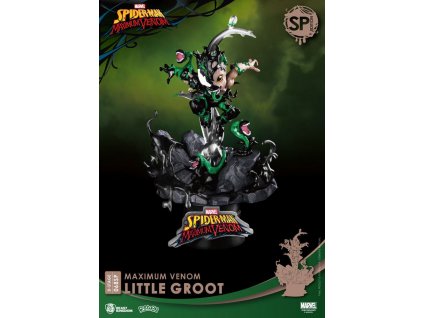 Marvel Comics D Stage soška Maximum Venom Little Groot Special Edition (1)