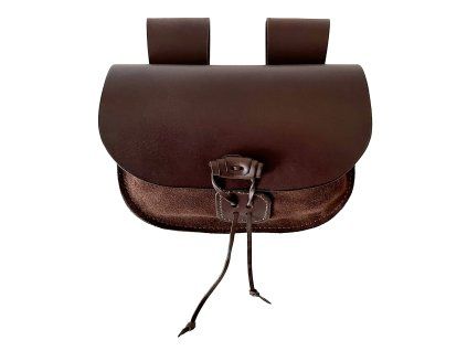 Kožená opasková taštice (Barva černá)