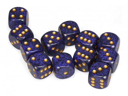 Chessex Speckled Set 12D6 Kostek (16mm) Cobalt (1)