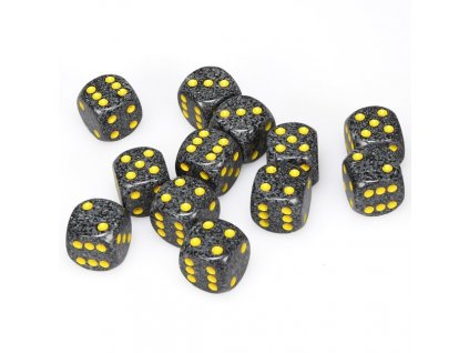 Chessex Speckled Set 12D6 Kostek (16mm) černožluté (1)