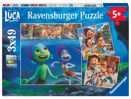 Disney Pixar - puzzle - Luca - 3 x 49 dílků