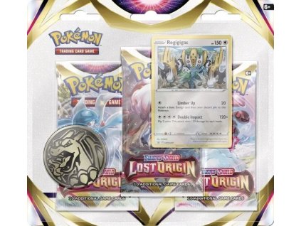 pokemon sword and shield 11 lost origin 3 pack blister booster pack regigigas