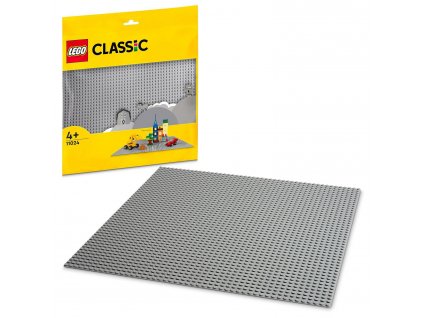 Classic LEGO® Šedá podložka na stavění (11024)