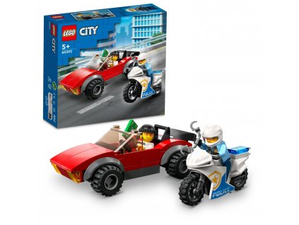 City LEGO® Honička auta s policejní motorkou (60392)