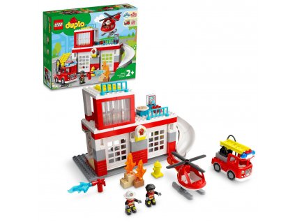 DUPLO LEGO® Hasičská stanice a vrtulník (10970)