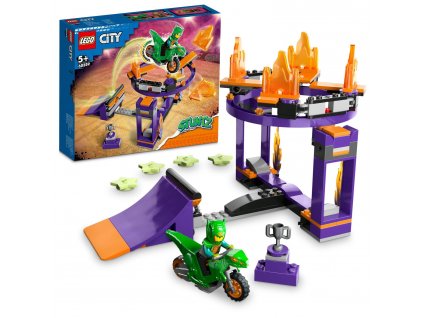 City LEGO® Kaskadérská výzva s rampou a obručí (60359)