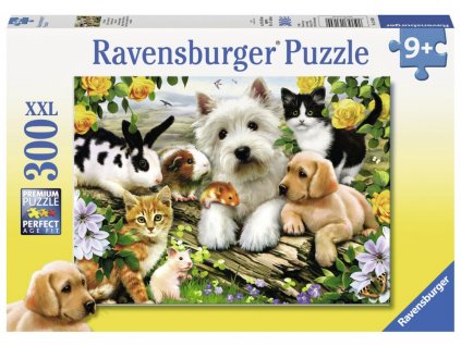 Veselé přátelství zvířat - puzzle - 300 XXL dílků