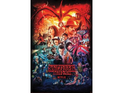 52782 stranger things plakat seasons montage