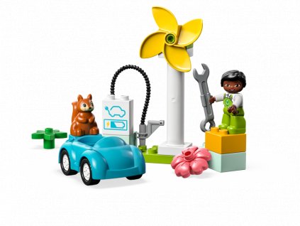 DUPLO® LEGO® Větrná turbína a elektromobil (10985)