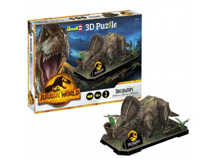 3D Puzzle Jurský svět - Triceratops, 44 dílků