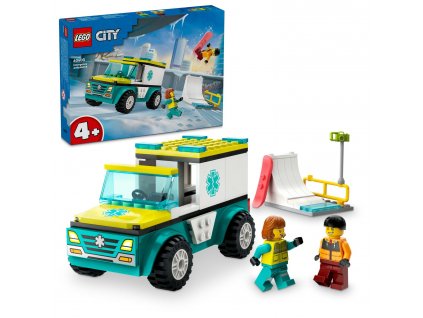 City LEGO® Sanitka a snowboardista (60403)