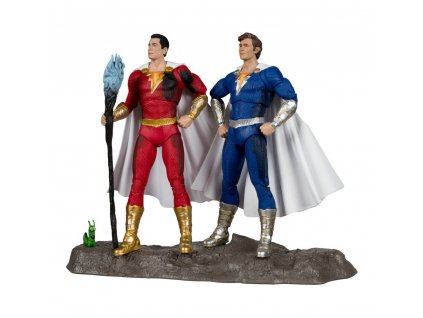 DC Multiverse Action Figures Pack of 2 Shazam (Battle Damage) & Freddie Freeman (Gold Label) 18 cm