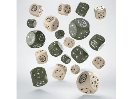 Crosshairs Compact D6 Dice Set Beige&Olive (20)