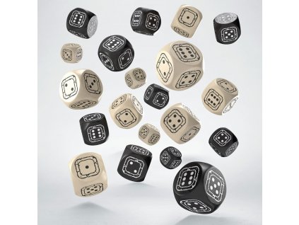 Fortress Compact D6 Dice Set Black&Beige (20)