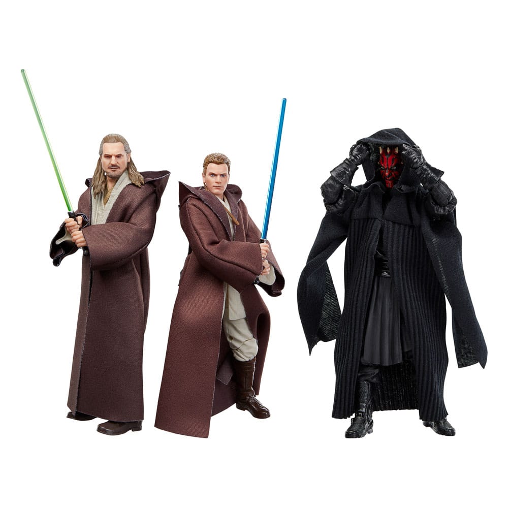 Hasbro Star Wars Episode I Black Series Action Figure 3-Pack Qui-Gon Jinn, Darth Maul, Obi-Wan Kenobi 15 cm