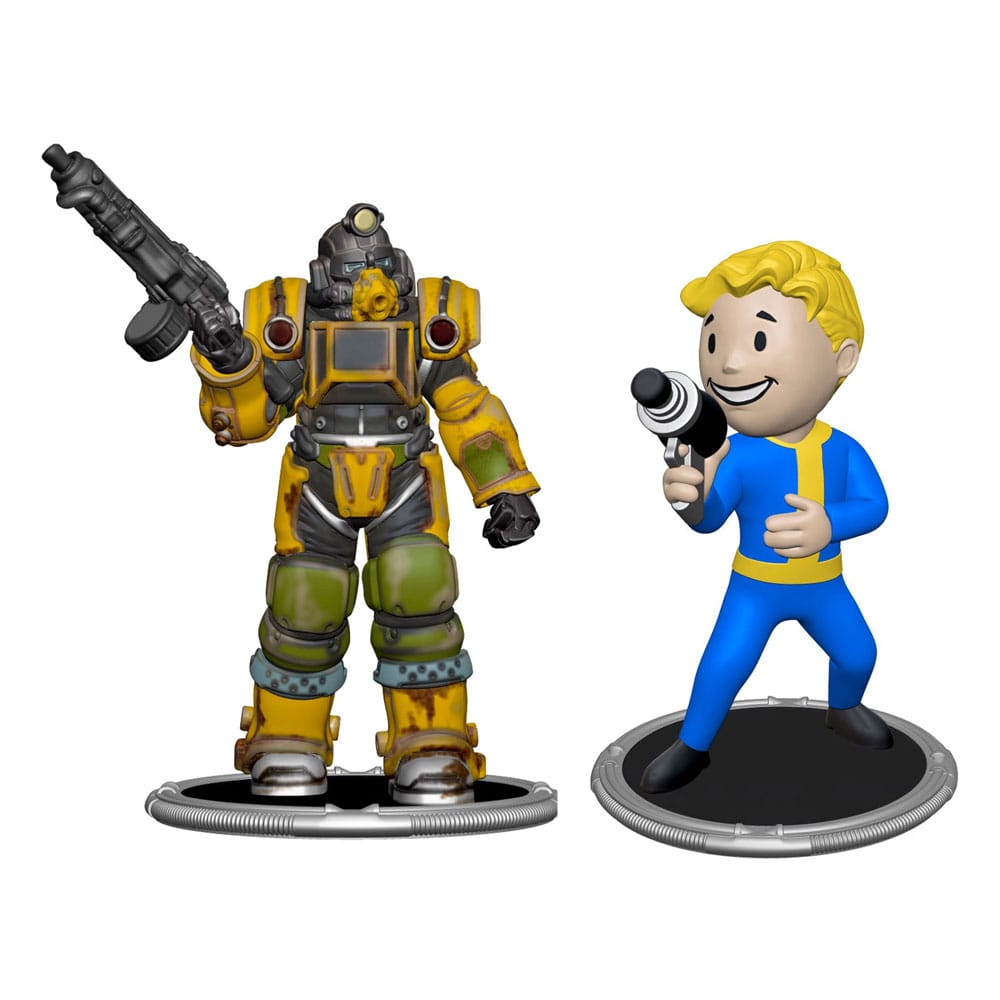 Syndicate Collectibles Fallout Mini Figures 2-Pack Set A Excavator & Vault Boy (Gun) 7 cm