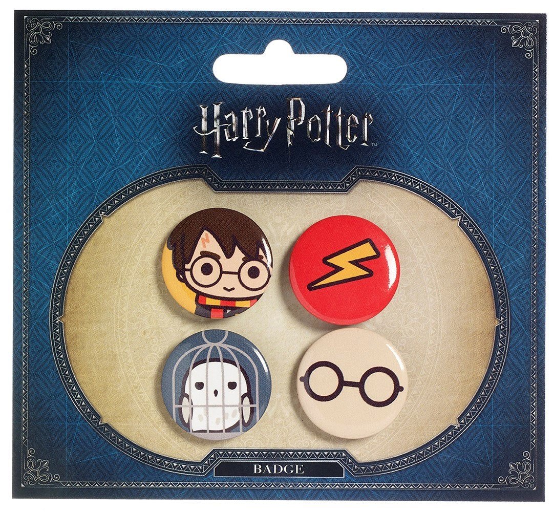 The Carat Shop Harry Potter Cutie Button Badge 4-Pack Harry Potter & Hedwig