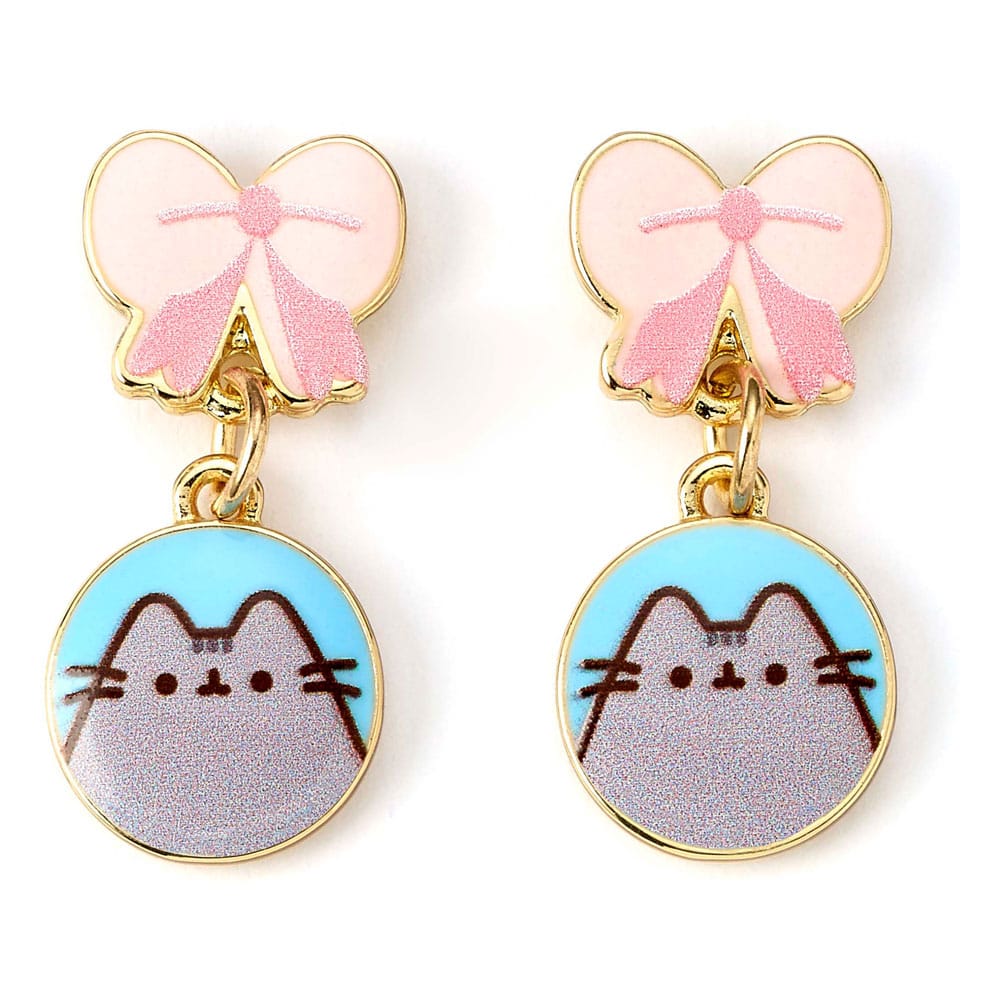 The Carat Shop Pusheen Drop Earrings Pink Bows