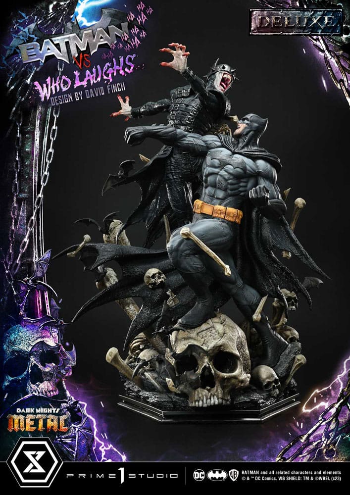 Prime 1 Studio Dark Nights: Metal Ultimate Premium Masterline Series Statue 1/4 Batman VS Batman Who Laughs Deluxe Bonus Version 67 cm
