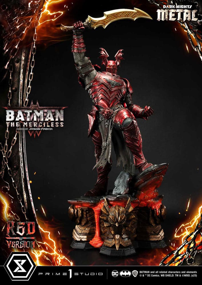 Prime 1 Studio Dark Nights: Death Metal Statue 1/3 The Mericless Red Version 111 cm