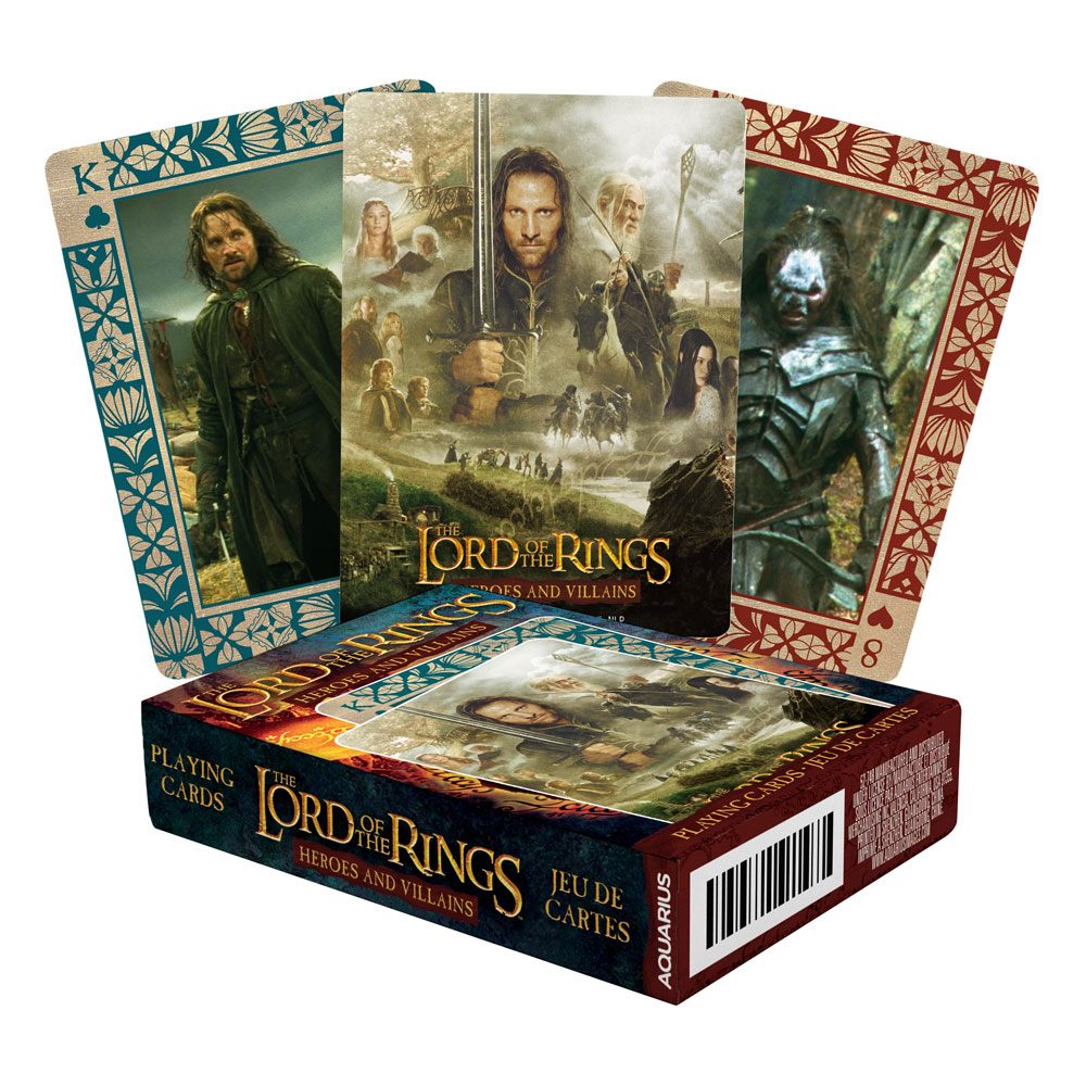 Aquarius Lord of the Rings Playing Cards Heroes and Villains