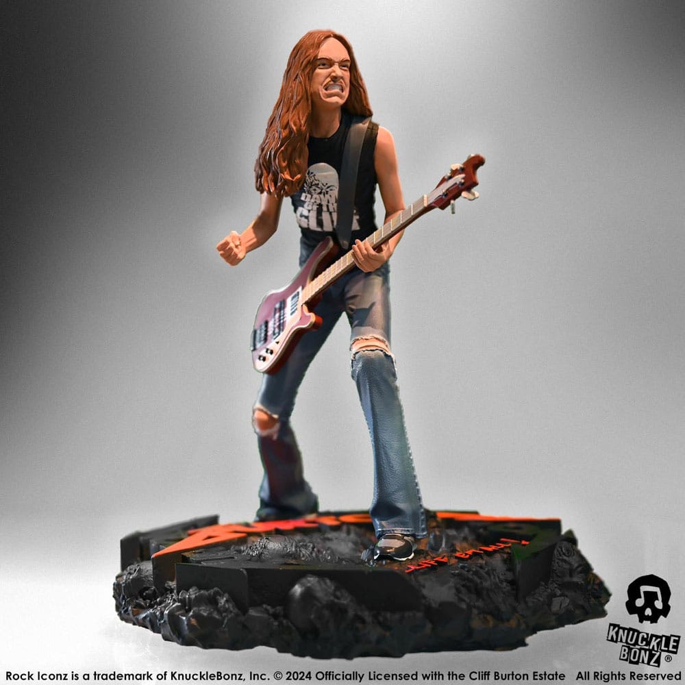 KnuckleBonz Metallica Rock Iconz Statue Cliff Burton II 22 cm