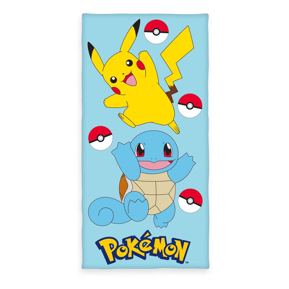 Herding Pokémon Velour Pikachu & Squirtle 75 x 150 cm