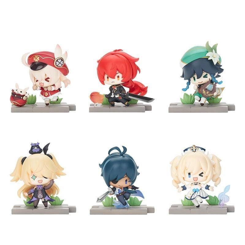 MiHoYo Genshin Impact Battle Scene Series Trading Figure 6-Pack Mondstadt Edition 5 cm