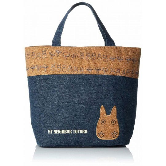 Skater My Neighbor Totoro Lunch Bag cork & denim style Totoro