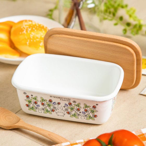 Skater My Neighbor Totoro butter dish with wooden lid Soot Sprites 500 ml
