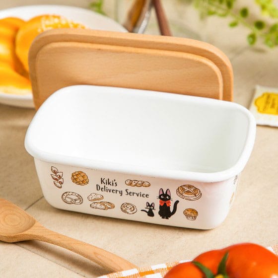 Skater Kiki delivery's service butter dish with wooden lid Viennese pastries 500 ml