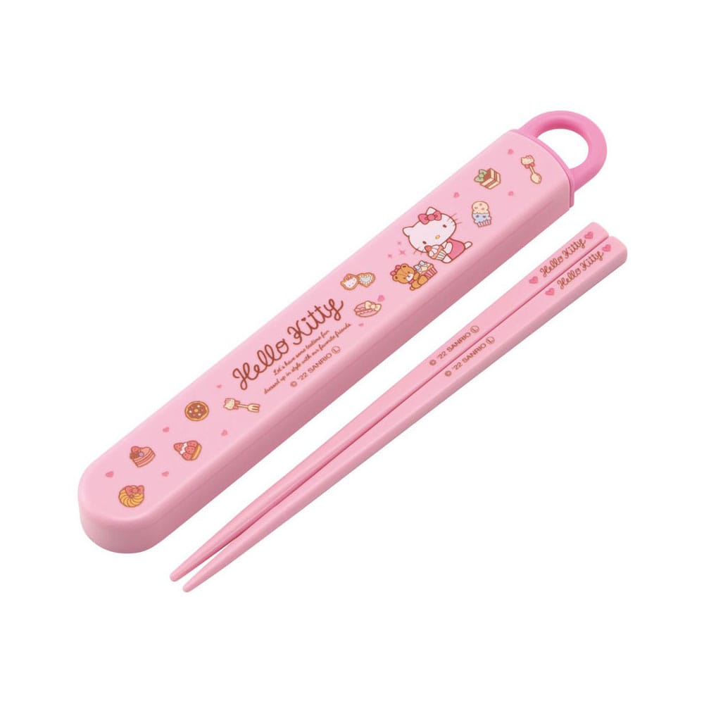 Skater Hello Kitty Chopsticks with Box Sweety pink 16 cm