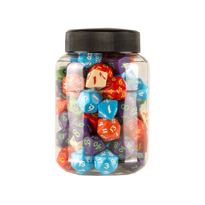 Q Workshop Round Jar of Classic RPG Dice (80)