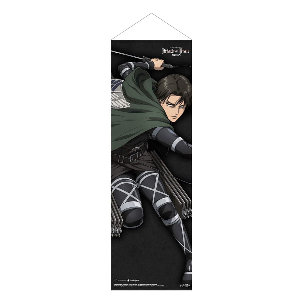 Popbuddies Attack on Titan Slim Wallscroll Levi 30 x 90 cm