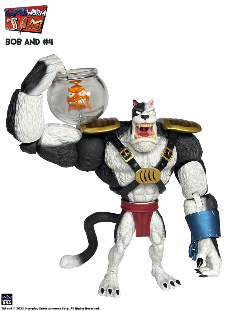 Premium DNA Toys Earthworm Jim Action Figure Wave 1: Bob the Killer Goldfish & #4 15 cm