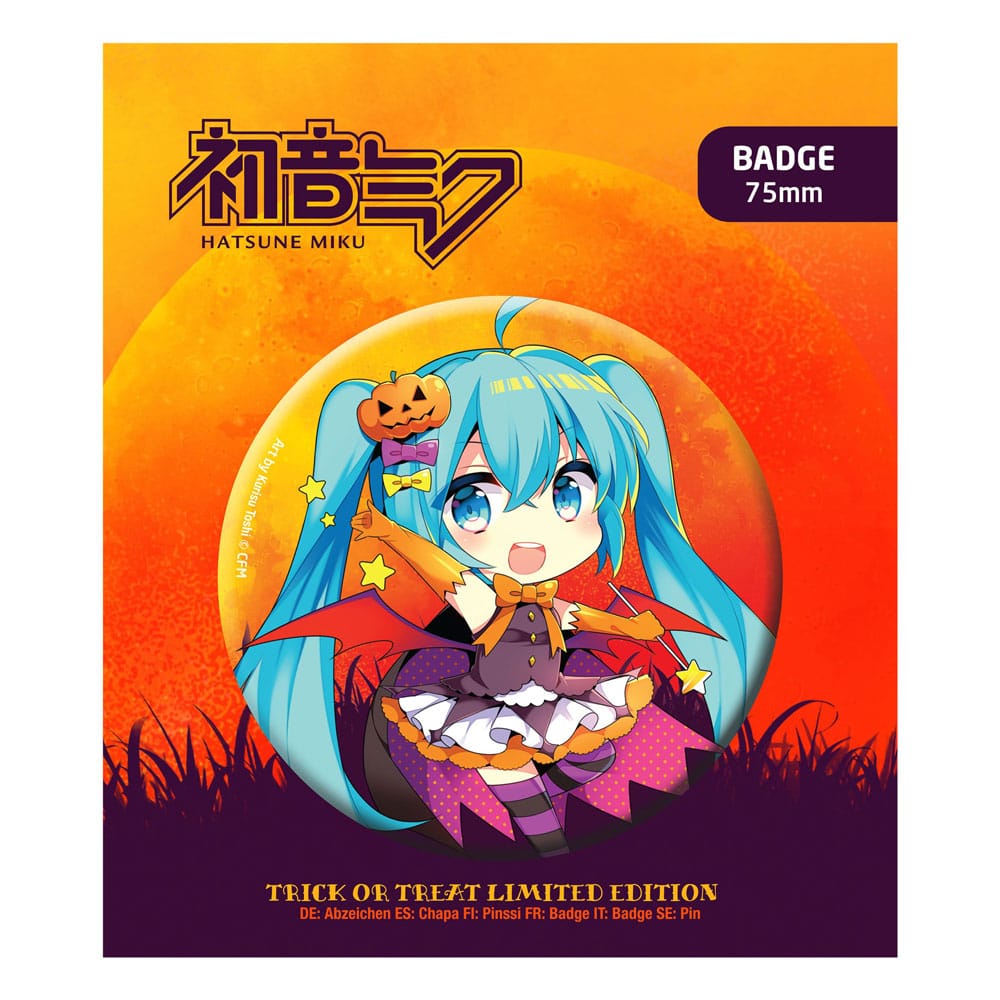 Popbuddies Hatsune Miku Pin Badge Halloween Limited Edition Hatsune Miku