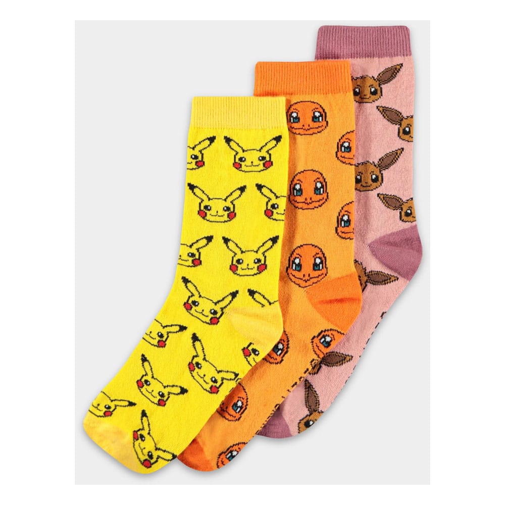 Difuzed Pokémon Socks 3-Pack Three Icons 35-38