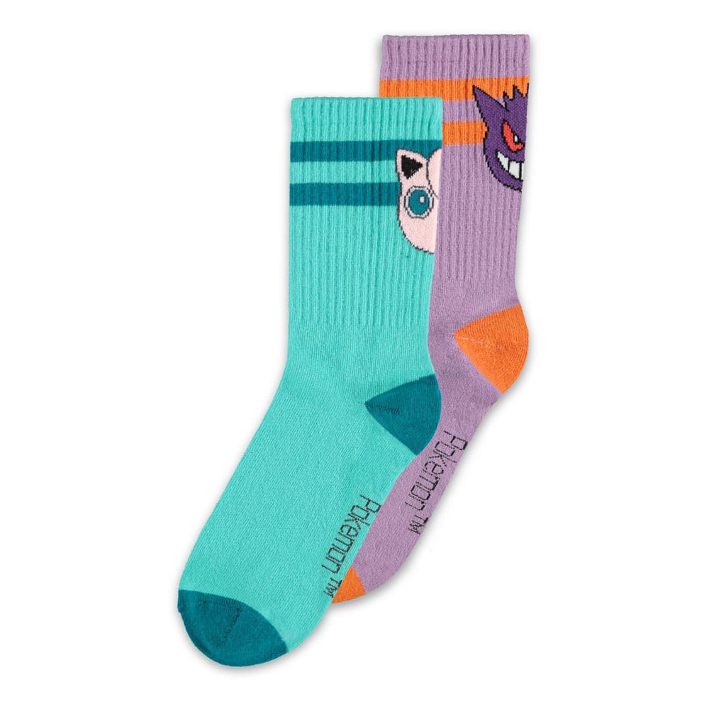 Difuzed Pokémon Socks 2-Pack Heads Grey 39-42