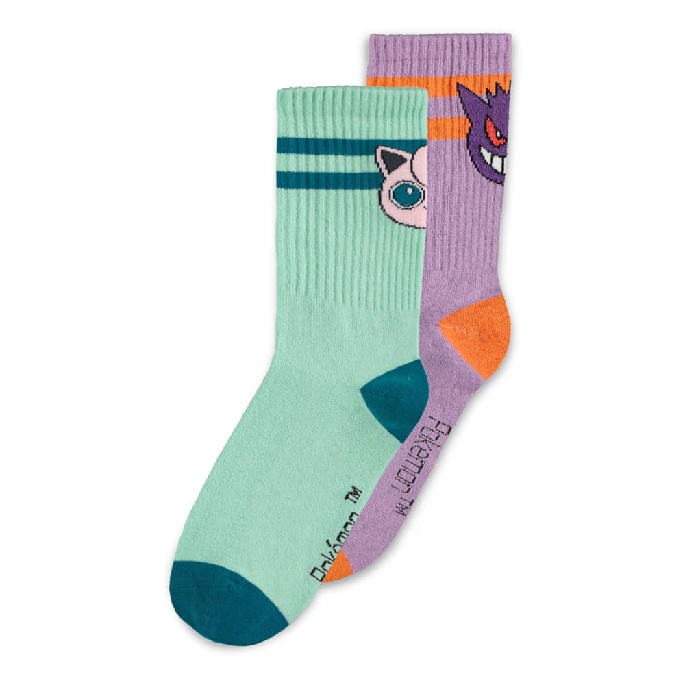 Difuzed Pokémon Socks 2-Pack Heads Grey 35-38