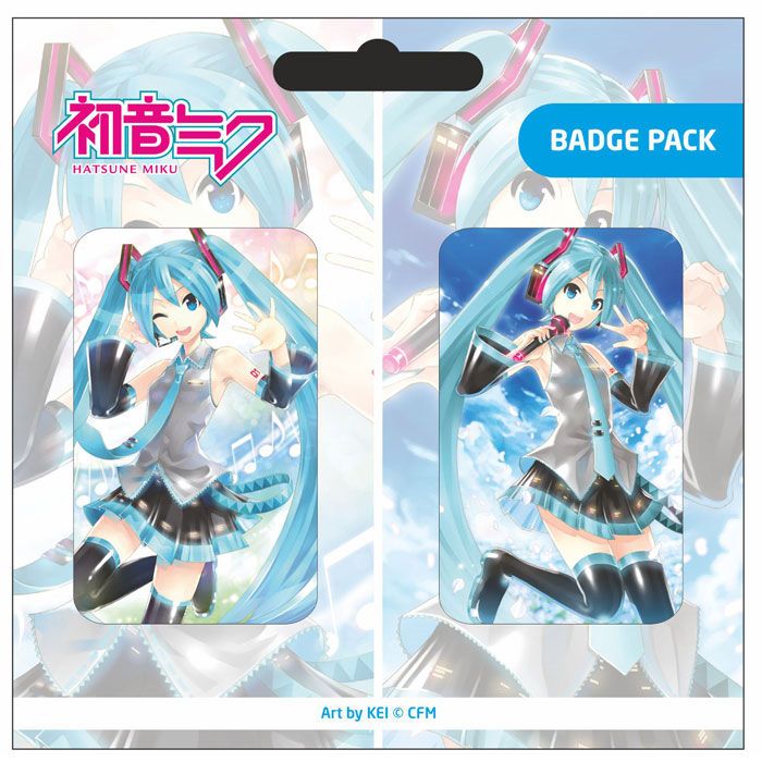 Popbuddies Hatsune Miku Pin Badges 2-Pack Set A