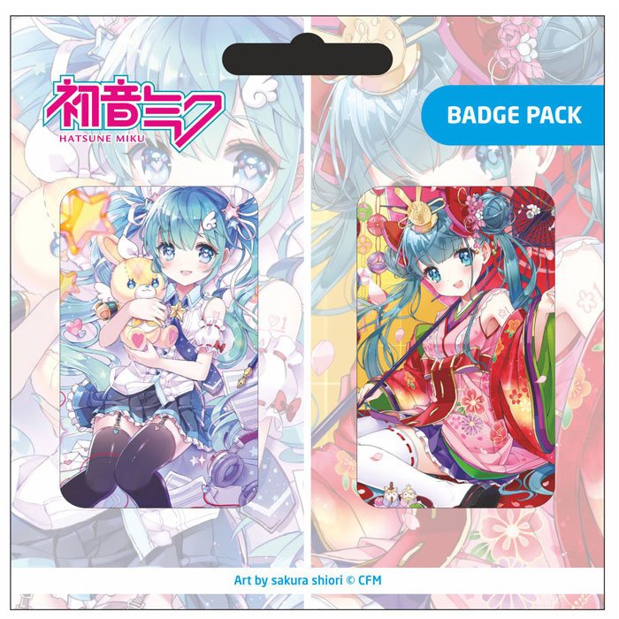 Popbuddies Hatsune Miku Pin Badges 2-Pack Set B