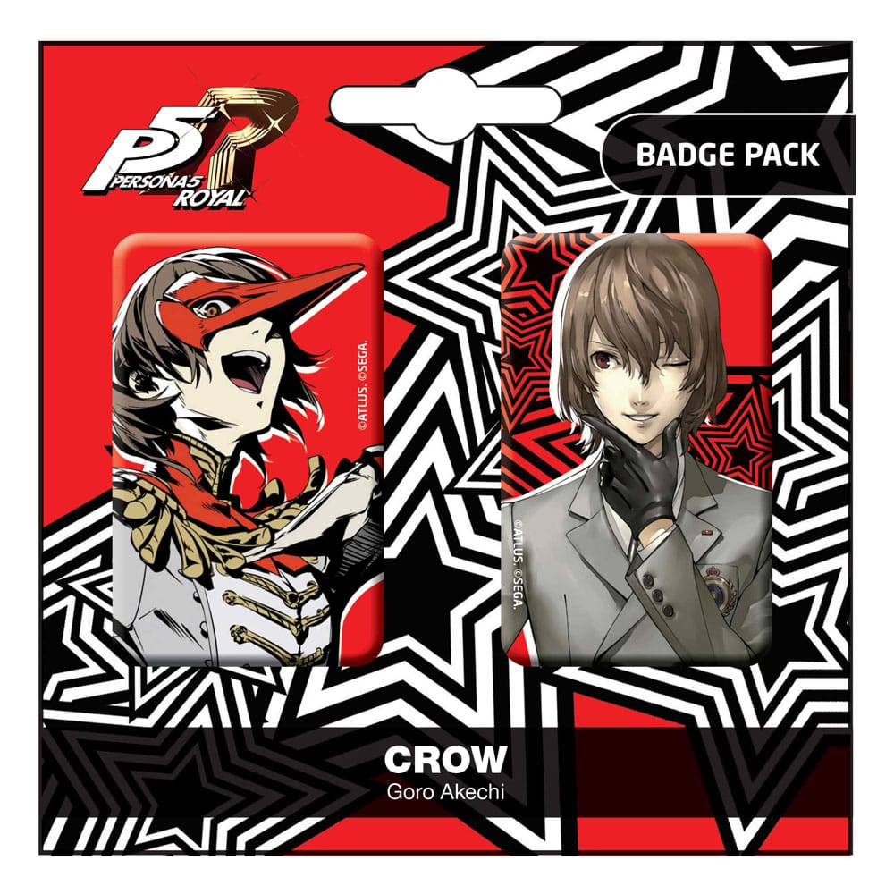 Popbuddies Persona 5 Royal Pin Badges 2-Pack Crow / Goro Akechi