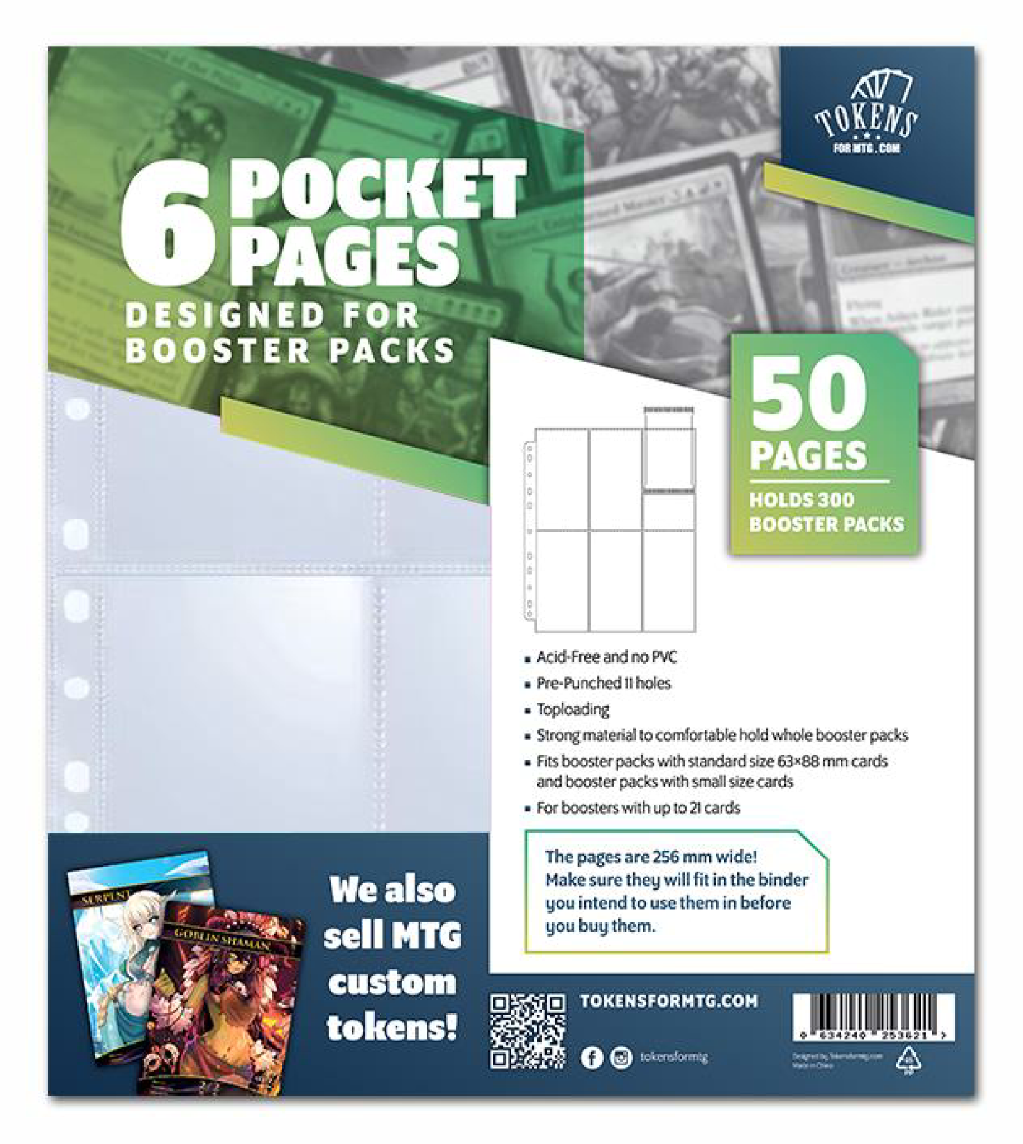 Tokens for Mtg TokensForMTG - stránky do alba - 6-Pocket Pages for booster packs (1 ks)