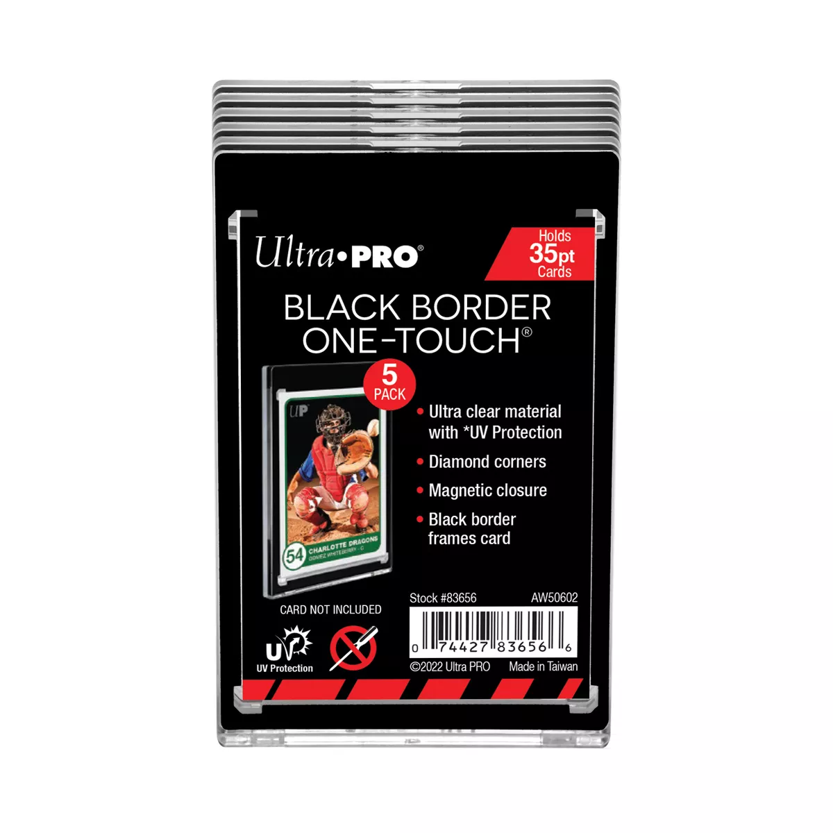 Ultra Pro - pouzdro na karty - One Touch Holder Black border magn. pouzdro 35pt (5 ks)