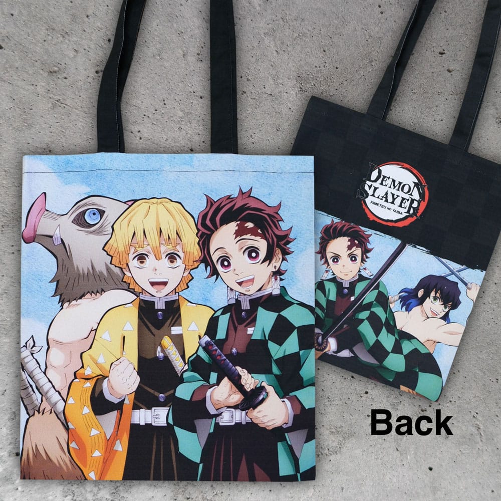 Popbuddies Demon Slayer: Kimetsu no Yaiba Tote Bag Inosuke, Zenitsu, Tanjiro