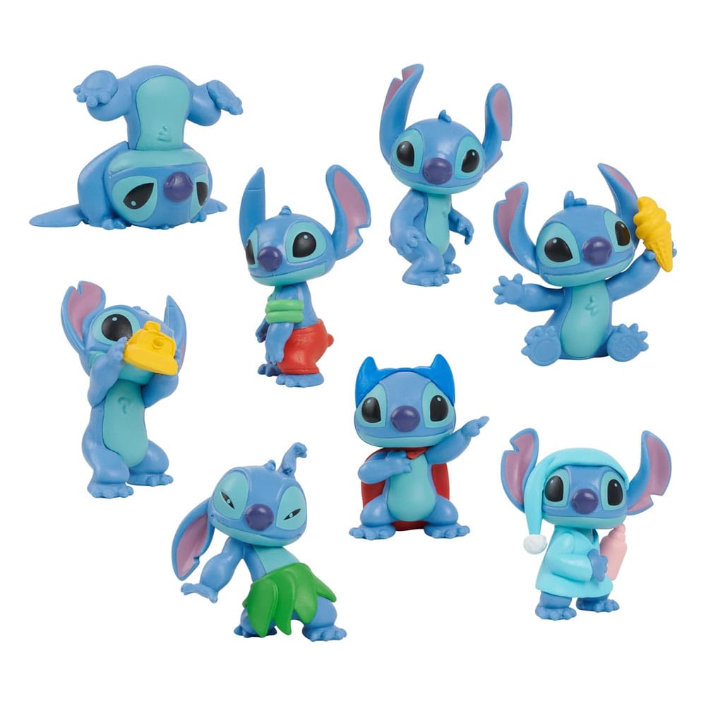 Just Play Lilo & Stitch Mini Figure 8-Pack Stitch Collectible Figure Set 7 cm