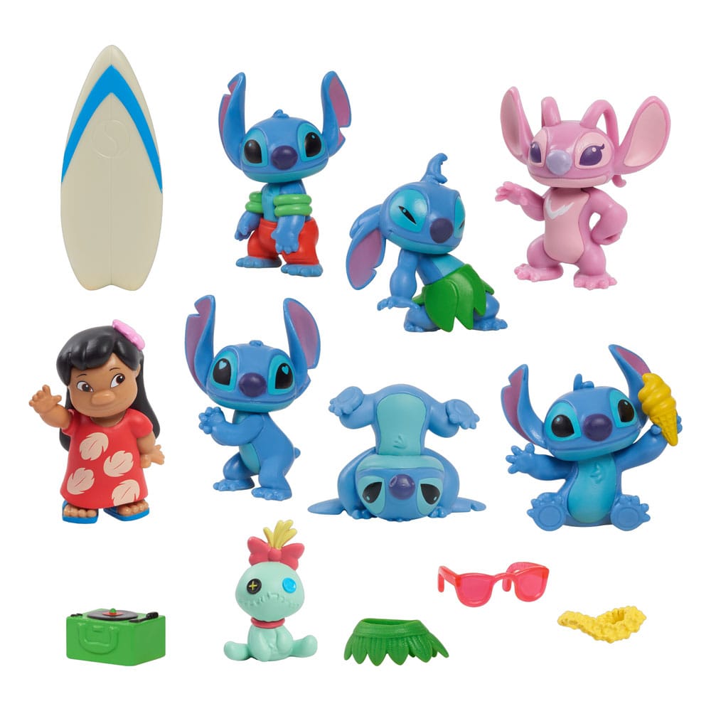 Just Play Lilo & Stitch Mini Figure 8-Pack Stitch Deluxe Figure Set 7 cm