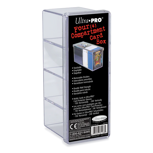 Ultra Pro - krabička na karty - 4-Compartment Clear Card Box